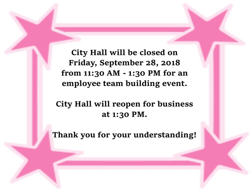 Closed for employee picnic 2018