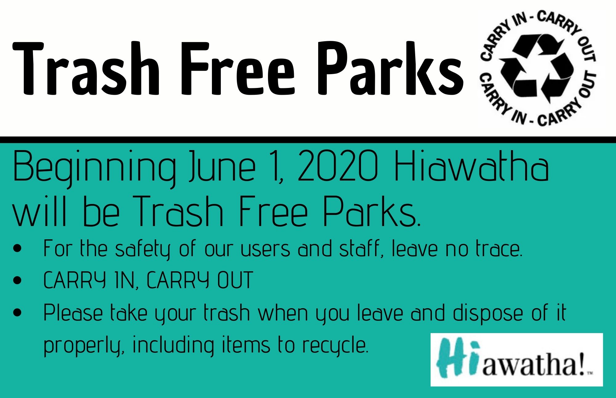 Trash free parks