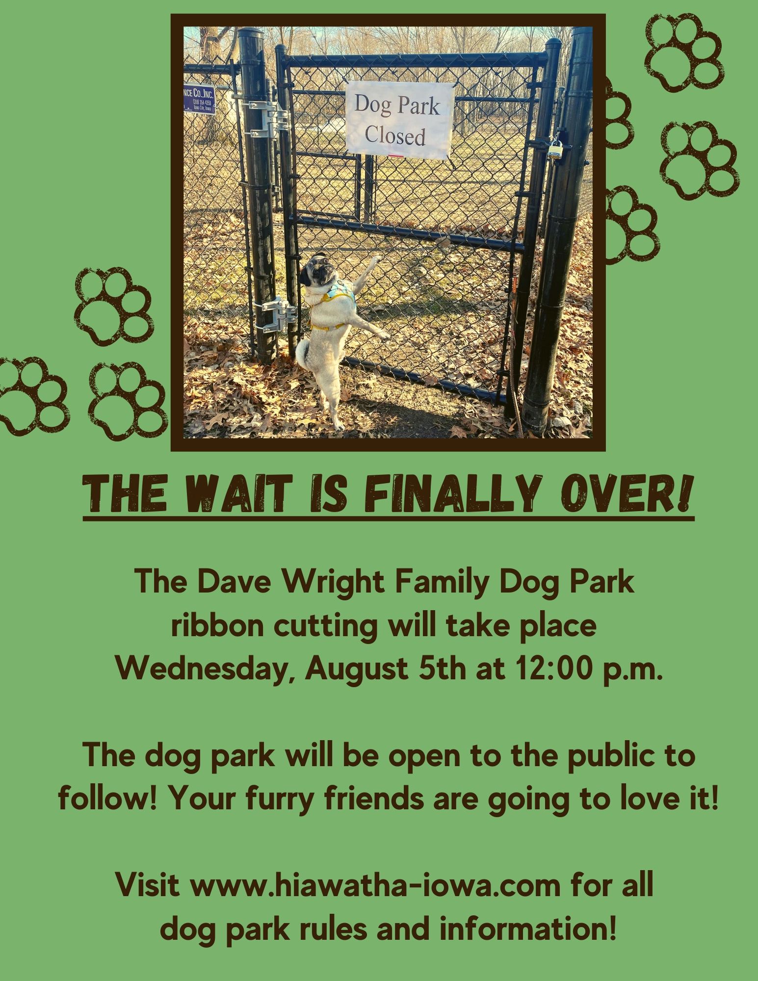 dog park opening