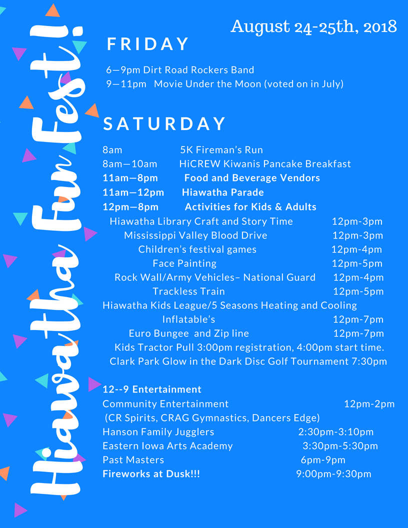 Events City of Hiawatha, IA