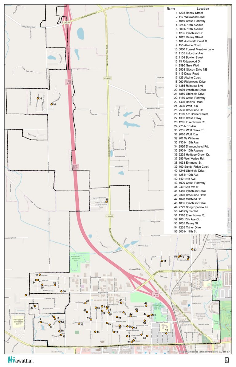 Hiawatha Garage Sale Map – City of Hiawatha News