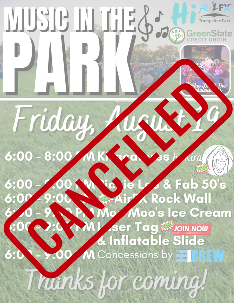 Music in the Park Cancelled – City of Hiawatha News