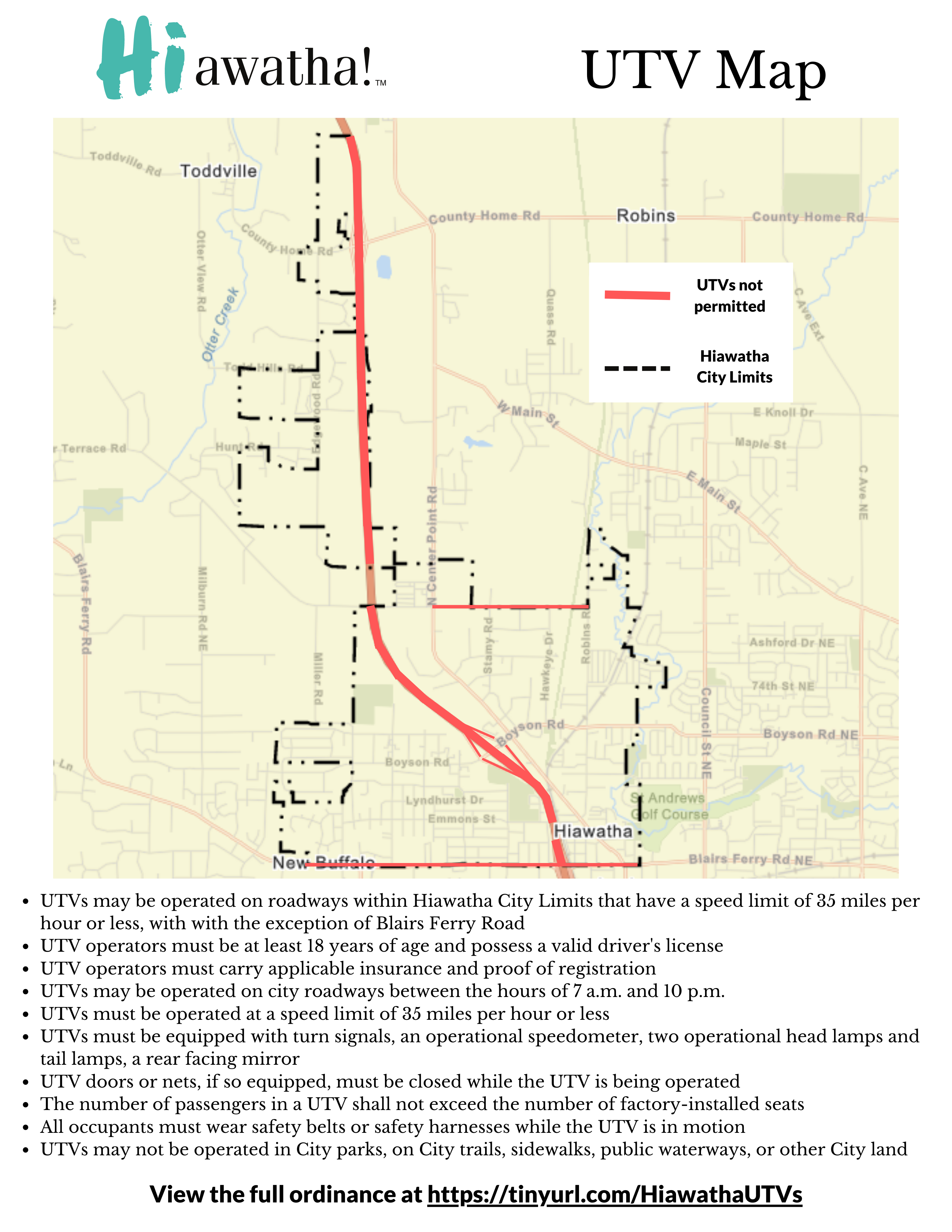 Hiawatha UTV Map