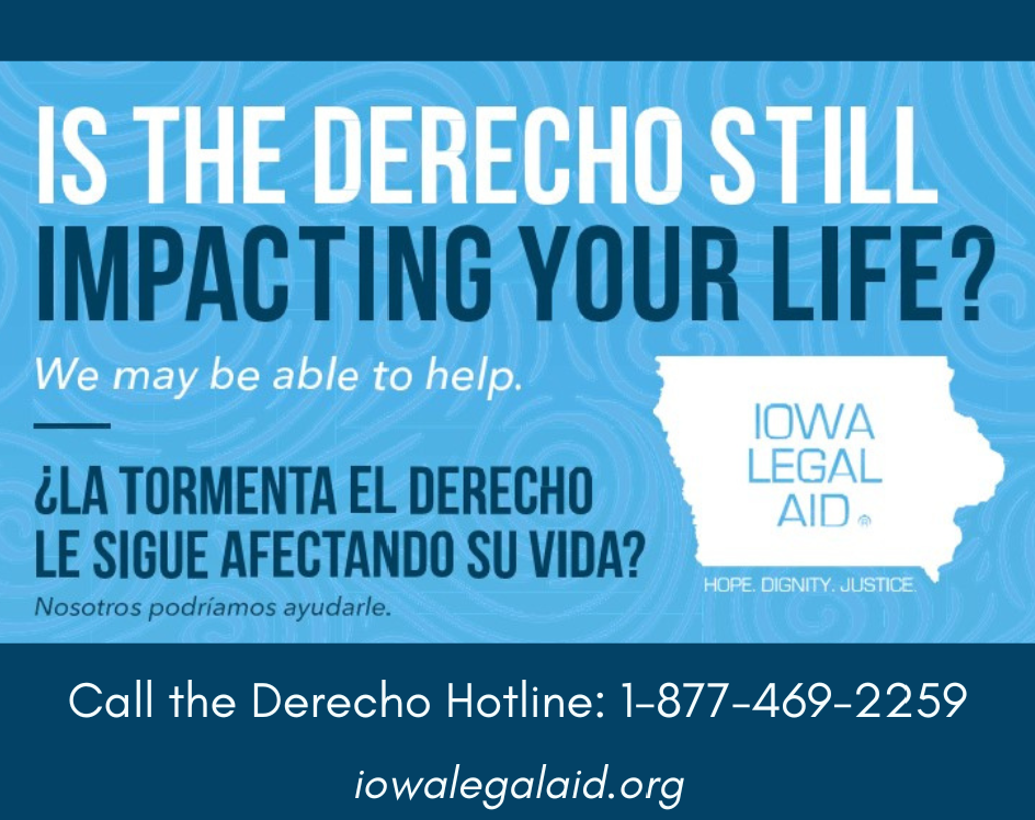 Iowa Legal Aid Derecho Flyer with QR code (1)